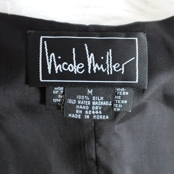 Vintage 90s Nicole Miller Silk Movie Production Actor Actress TV Film Theme Vest - Picture 3 of 16